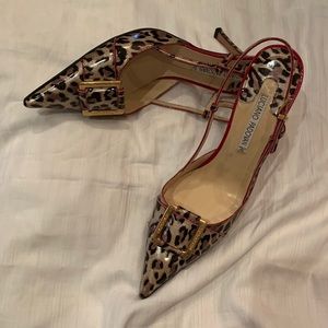 Luciano Padovan Leopard Heels